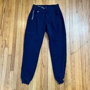 Figs Zamora Jogger Womens XXS Petite Scrub Pants Navy Blue Drawstring W18SW2005P
